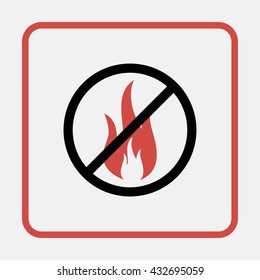 No Fire Vector Sign