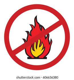 No fire vector sign