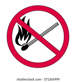 No fire vector sign danger