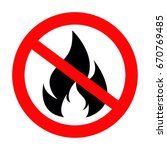 No Fire Vector Sign icon symbol, No flame sign icon