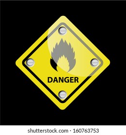 No fire vector sign on black background. Vector. 