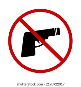 no firearms sign with simple design