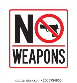 No firearms sign Vector design
