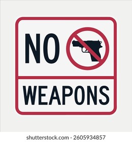 No firearms sign Vector design
