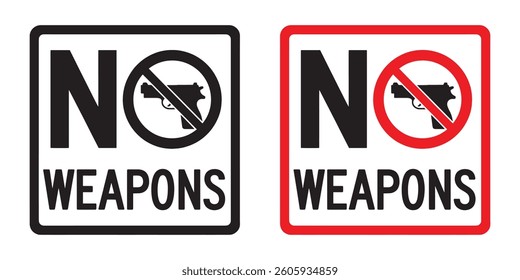 No firearms sign Vector design