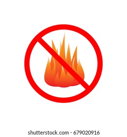 no fires sign vector isolated on white background
