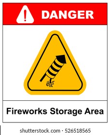 No Fireworks Vector warning icon
