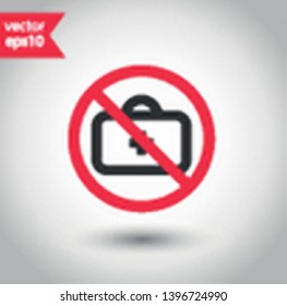 No first aid kit icon. Forbidden first aid kit icon. No doctor vector sign. Prohibited treatment vector icon. Warning, caution, attention, restriction  flat sign design.