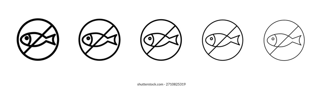 Ningún diseño del icono del pez, logotipo, App, UI. Ilustración vectorial, EPS