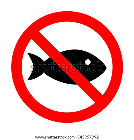 No Fish sign illustration. 