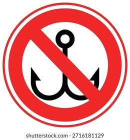 Sem ícone do vetor do gancho de pesca que pode facilmente modificar ou editar

