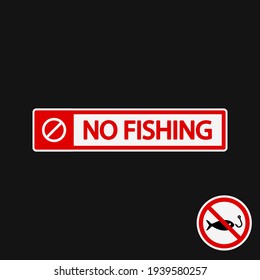 No Fishing Icon. No Fishing Sign In Circle Shape Vector.