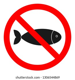 NO FISHING sign. Vector.