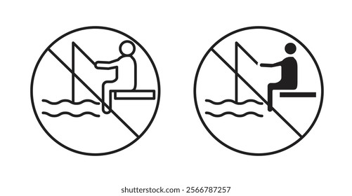 No fishing signs vector illustration pack