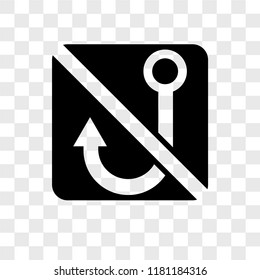 No fishing vector icon isolated on transparent background, No fishing logo concept