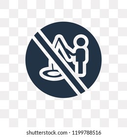 No fishing vector icon isolated on transparent background, No fishing transparency concept can be used web and mobile