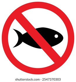 Sin Vector de pesca Sin signo de pesca