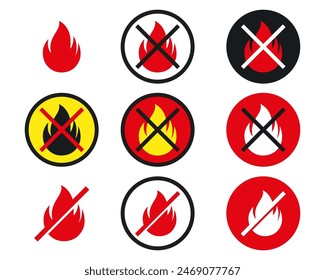 No hay signo de logotipo de llama, no hay símbolo de icono de fuego