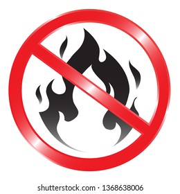 No flame sign icon.