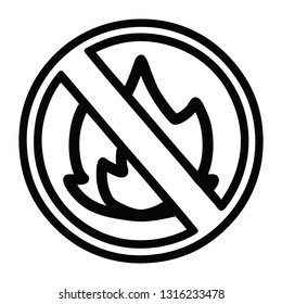 no flames icon symbol