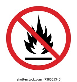 No Flammable Goods sign on white background,vector illustration.