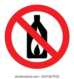 No Flammable Liquids Allowed Sign