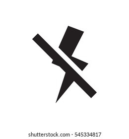 no flash icon illustration isolated vector sign symbol