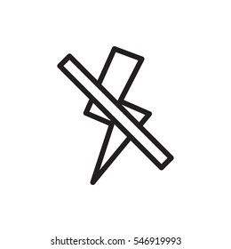 no flash icon illustration isolated vector sign symbol