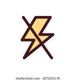 no flash icon vector