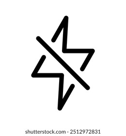 No Flash Icon Vector Symbol Design Illustration