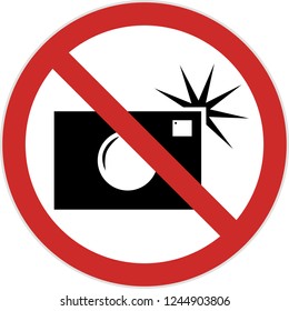 no flash photo warning road sign camera with flashing light on silhouette abstract icon outdoor family activity fun lifestyle creative photography restricted area vector background