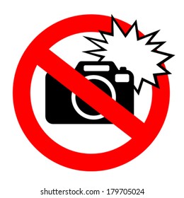 No flash photography sign