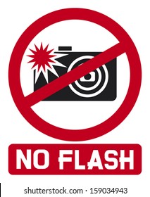 no flash sign