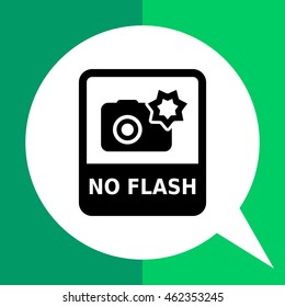 No Flash Sign Icon 