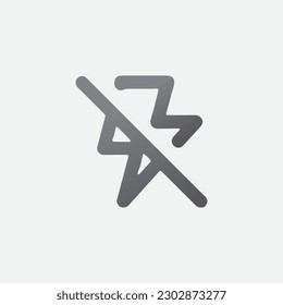 No flash Symbol Icon Vector Illustration