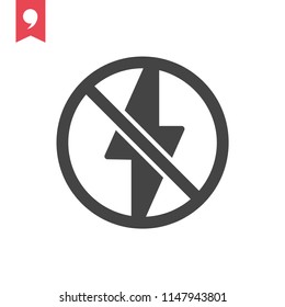 No flash vector icon