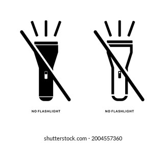 No flashlight icon. Flashlight turn off. Illustration vector