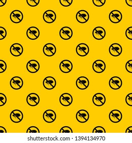 No flea sign pattern seamless vector repeat geometric yellow for any design