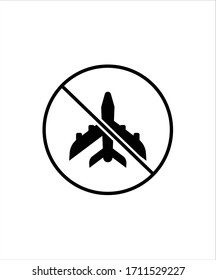ningún icono de vuelo. vector mejor plano no icono de vuelo.
