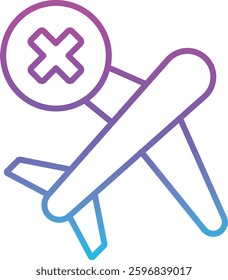 No Flight vector icon. Can be used for printing, mobile and web applications.