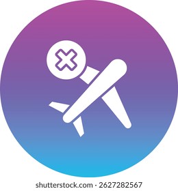 No Flight vector icon. Can be used for printing, mobile and web applications.