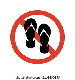 No Flip Flop Sign Isolated Vector Stock Vector (Royalty Free ...