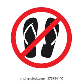 No flippers sign vector