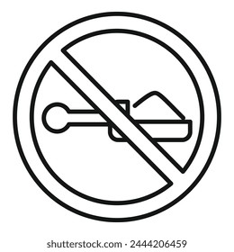 No flour using icon outline vector. Gluten intolerance food. Organic food