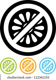 No flower power - Vector icon isolated