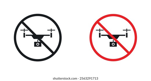 No fly drones sign pack for app and website ui designs.