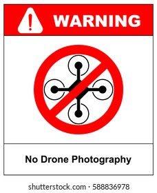 No fly drones sign. No fly zone, Drone sign isolated on white background, Vector illustration. Prohibition symbol in red circle isolated on white
