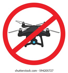 No fly drones sign. No fly zone, Drone sign isolated 