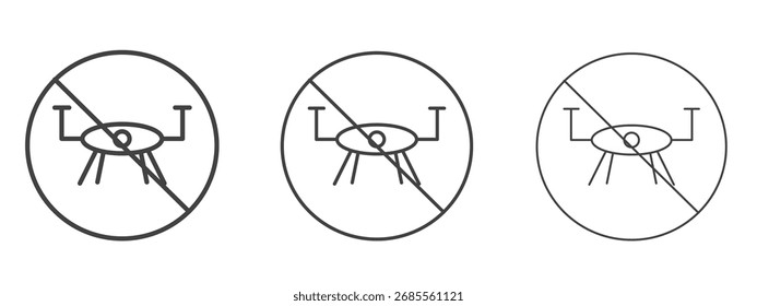 No fly drones signs - Ilustración vectorial de golpe editable
