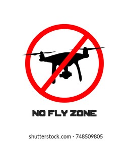 No fly zone signage.